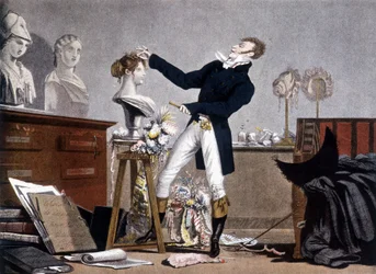 Kampaaja - litografia, deb. 1800-luvulla