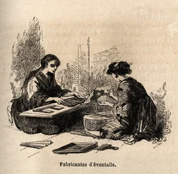 Tapahtumien valmistus. Kaiverrus havainnollistamaan matkaa Japaniin vuosina 1863-1864, Sveitsin valaliiton ministeri Aime Humbert, "Le tour du monde, nouveau journal des voyages", julkaistu Edouard Chartonin johdolla.