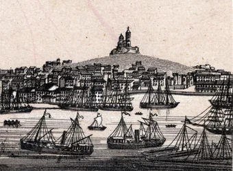 Marseillen vanha satama "Maailma havainnollistaa 168 näkymää" Päiväämätön (1800-luvun loppu)