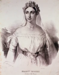 Laulaja Mademoiselle Rossi oopperassa La Norma