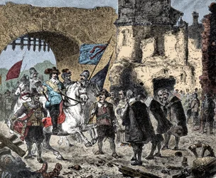 30-vuotias: kenraali Bernard Sachsen Weimar (Saksi-Weimar) (1604-1639) Breisachissa (Saksa) voittajana - Weimarin Bernhardin saapuessa Breisachiin -