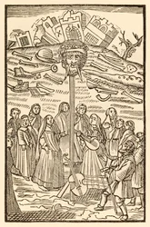 Tho Doubting Castle puretaan, ja jättiläinen epätoivo on menettänyt päänsä pyhiinvaeltajien edistymisestä tästä maailmasta, tulevaan, John Bunyan (1628-1688) Christiana ja Mercy play mu
