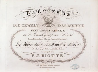 G. F. Händelin Timotheuksen partituurin nimisivu (1812)