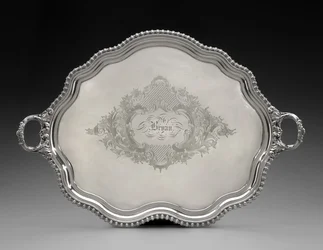 Tarjotin, c. 1855 (hopealevy)