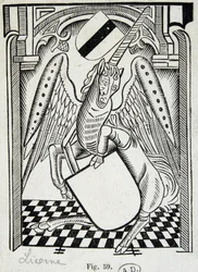 Yksisarvinen - kaiverrus 1400-luvulta