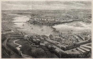 Näkymä Mantovan kaupungista (Mantova, Mantua) 1800-luvulla