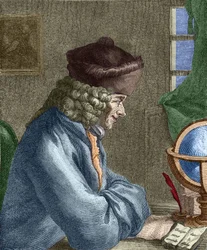 Voltaire (1694-1778) toimistossaan Vernayssa.
