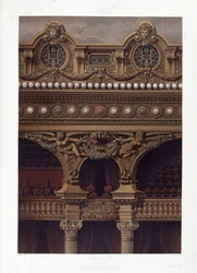 Opera Garnierin katto - kromolitografia, 1800-luvun loppu