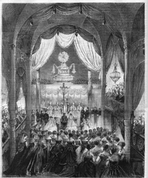 Prinssi Humbert I:n hääseremonia Italian prinssi (Umberto I