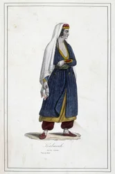 Nuori Kalmouk-nainen (Etelä-Siperian mongolialaiset) - Fr. Jouhanneaud, Librairie des Bons Livres, Limoges