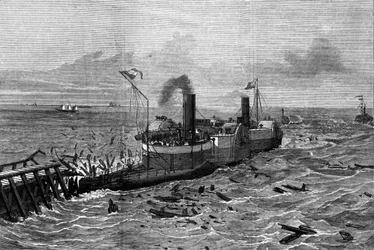 Henry Bessemerin (1813-1898) merisairautta vastaan suunnittelema vene.