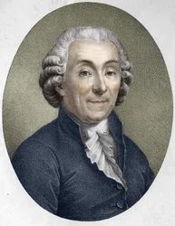 muotokuva Gabriel Bonnot de Mablysta. Ranskalainen moralisti, historioitsija ja taloustieteilijä (1709-1785).