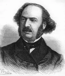 muotokuva Jules François Simonista Sveitsistä, sanoi Jules Simon. Ranskalainen poliitikko (1814-1896).