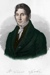 muotokuva saksalaisesta säveltäjästä Louis Sporista (1784-1859).