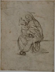 Neitsyt ja lapsi (etusivu); Putti (kääntöpuoli).