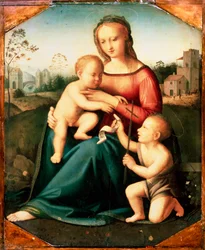 "Neitsyt ja lapsi Johannes Kastajan kanssa poikana", 1500-luku