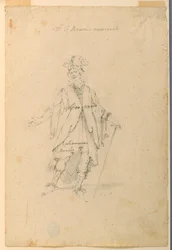 Piirustus, pukusuunnittelu: 1720, n. 1720.