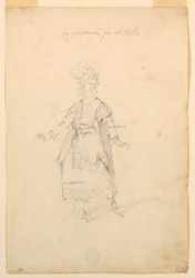 Piirustus, pukusuunnittelu: 1720, n. 1720.