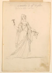 Piirustus, pukusuunnittelu: 1720, n. 1720.