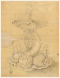 Piirustus, keskipisteen suunnittelu, 1630-60
