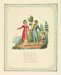 Tervehdyskortti, "Pysy rannalla, - oi, pysy luonani...", n. 1821.