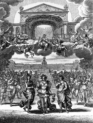 Jean Baptiste Lullyn (Giovanni Battista Lulli) (1632-1687) Alcesten kohtaus.