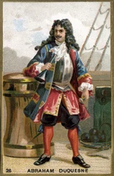 Abraham, Marquis Duquesne (1610 - 1688), ranskalainen merimies. 1800-luvun kromolitografia.