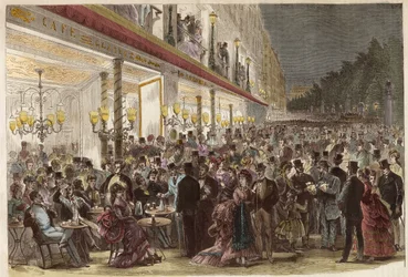 Kahvila Grands Boulevardsilla kesäiltana 1869 - Pariisi - Kahvila Grands Boulevardsilla kesäiltana - 1869