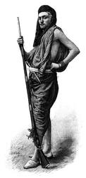 Camille Douls 1864-1889 Englantilainen tutkimusmatkailija - kaiverrus 1888