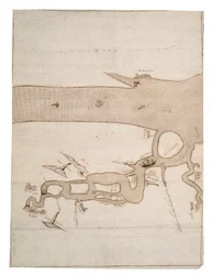Kartta Medway-joesta ja osasta Thamesia: nro 24 Sheerness, n. 1590 (tussi ja tussi).