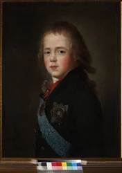 Constantin Pavlovitch, grand-duc de Russie ou Constantin Pavlovitch Romano - Muotokuva Venäjän suurherttua Constantine Pavlovichista (1779-1831) lapsena, Anonymous. Öljy kankaalle
