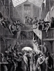 Konstantinopoli: pörssi Galatan esikaupunkialueella vuonna 1878.