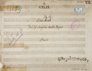 Ensimmäinen sivu Mithridate, Pontin kuningas, Mozartin ooppera (1770)