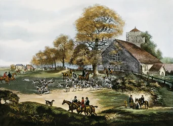 Ketun metsästys Surreyssa, Isossa-Britanniassa