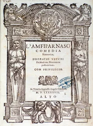 Orazio Vecchin Amfiparnason madrigalikomedian etukappale