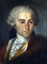 Giovanni Battista Sammartini 1700-1775. italialainen säveltäjä. Anonyymi maalaus. Bologna Civic Museum Bibliografico Musicale.