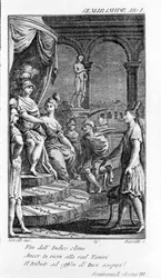 Kuva Sémiramisista, Antonio Salierin (1750 - 1825) teos. Pierre Metastasen (tai Pietro Metastasion) kirjanen. Laki 1, sc. III.