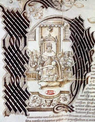 Vuonna 1522 Kaarle V allekirjoitti Englannin kuninkaan Henrik VIII:n (1491-1547) kanssa Windsorin sopimuksen, joka ennusti hyökkäystä Ranskan miniatyyriin Henrik VIII:aa kuvaavasta käsikirjoituksesta. 1532 Pariisi, Kansallisarkisto