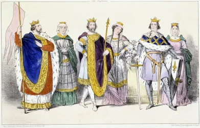 Kapetsialaiset: Louis VI Le Gros (1081-1137) ja Adelaide Savoysta (n. 1100-1154), Louis VII Le Jeune (1120-1180) ja Adele of Champagne (tai Blois) (n. 1140-1206), Philippe II dit Philippe Auguste (1165-1223) ja Isabelle de Hainaut (1170-1190) - Levy fr