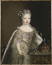 Espanjan Infanta Maria Anne Victoria, Portugalin kuningatar - Espanjalaisen Infanta Mariana Victorian (1718-1781), Portugalin kuningatar, Anonyymi muotokuva. Öljy kankaalle. Koko: 78 x 63 cm. Tukholman kansallismuseo