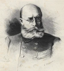 Louis Léon César Faidherbe (1818 - 1889) Ranskalainen kenraali ja kolonisaattori, kaiverrus 1800-luvulta. Bianchetti kokoelma