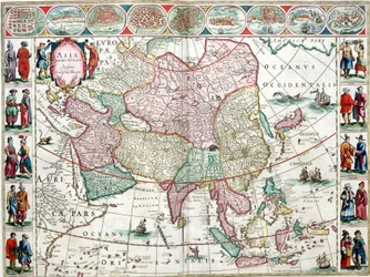 Aasian kartta Bleau Atlas