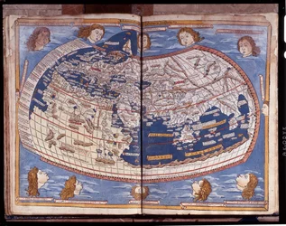 Vuonna 1482 julkaistu Ptolemaioksen kartta.