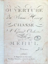 Avaussivu, Mehulin oopperan Nuori Henri metsästys (1797)
