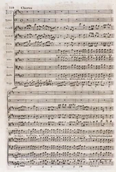 Sivu kuoron "" Hallelujah"" partituurista "Messias"" (Messias) naturalisoituneen englantilaisen saksalaisen säveltäjän George Frederick Handelin (Georg Friedrich Handel)