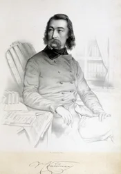 Muotokuva Barthelemy Prosper Enfantinista, joka tunnetaan Isä Enfantinina (1796-1864), Saint Simonien (Saint Simonien)