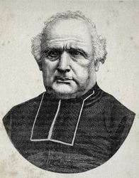 Muotokuva piispa Peyramalesta, Lourdesin papista (1811 - 1877) - teoksessa "" Les Contemporains"", n.d. 1800-luvun lopulla.