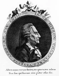 Casanovan muotokuva (1725 - 1798) - muotokuva etupuolella, "" Historia pakooni Venetsian tasavallan vankiloista"", kirjoitettu Duxille Böömiin