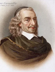 Corneillen muotokuva (1606 - 1684). 1800-luvun kromolitografia.