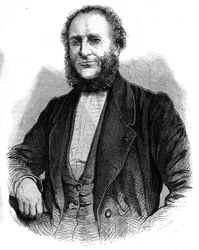 Tohtori Jobert de Lamballen (1799-1867) ranskalaisen kirurgin muotokuva. Kaiverrus "" L